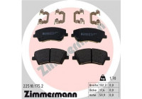 Bromsbeläggssats, skivbroms 22518.175.2 Zimmermann