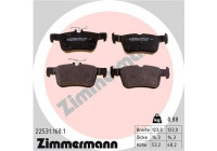 Bromsbeläggssats, skivbroms 22531.160.1 Zimmermann