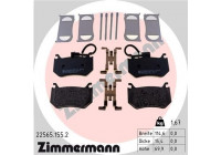 Bromsbeläggssats, skivbroms 22565.155.2 Zimmermann