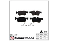 Bromsbeläggssats, skivbroms 22568.160.1 Zimmermann