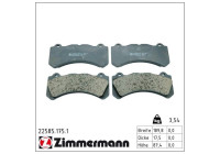 Bromsbeläggssats, skivbroms 22585.175.1 Zimmermann