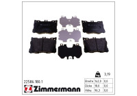 Bromsbeläggssats, skivbroms 22586.180.1 Zimmermann