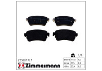 Bromsbeläggssats, skivbroms 22588.175.1 Zimmermann