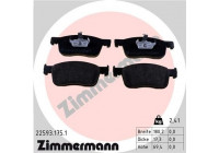 Bromsbeläggssats, skivbroms 22593.175.1 Zimmermann
