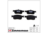 Bromsbeläggssats, skivbroms 22593.175.1 Zimmermann