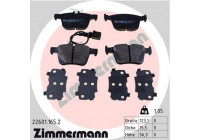 Bromsbeläggssats, skivbroms 22601.165.2 Zimmermann