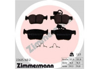 Bromsbeläggssats, skivbroms 22605.160.2 Zimmermann