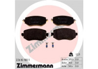 Bromsbeläggssats, skivbroms 22610.180.1 Zimmermann
