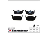 Bromsbeläggssats, skivbroms 22631.175.1 Zimmermann