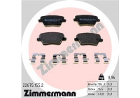 Bromsbeläggssats, skivbroms 22675.155.2 Zimmermann