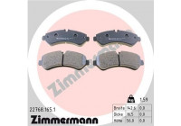 Bromsbeläggssats, skivbroms 22768.165.1 Zimmermann