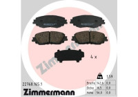 Bromsbeläggssats, skivbroms 22768.165.1 Zimmermann