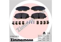 Bromsbeläggssats, skivbroms 22769.190.2 Zimmermann