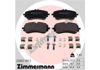 Bromsbeläggssats, skivbroms 22802.190.2 Zimmermann