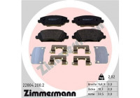 Bromsbeläggssats, skivbroms 22804.200.2 Zimmermann
