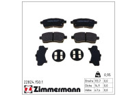Bromsbeläggssats, skivbroms 22824.150.1 Zimmermann