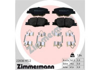 Bromsbeläggssats, skivbroms 22838.195.2 Zimmermann