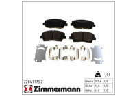 Bromsbeläggssats, skivbroms 22841.175.2 Zimmermann