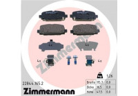 Bromsbeläggssats, skivbroms 22844.165.2 Zimmermann