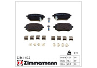 Bromsbeläggssats, skivbroms 22861.180.2 Zimmermann