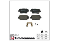 Bromsbeläggssats, skivbroms 22876.165.2 Zimmermann