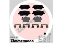 Bromsbeläggssats, skivbroms 22904.175.2 Zimmermann