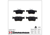 Bromsbeläggssats, skivbroms 22917.150.1 Zimmermann