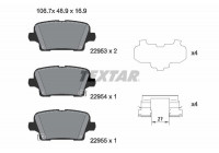Bromsbeläggssats, skivbroms 2295301 Textar