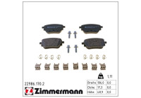 Bromsbeläggssats, skivbroms 22986.170.2 Zimmermann