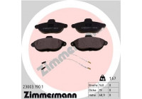 Bromsbeläggssats, skivbroms 23003.190.1 Zimmermann