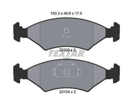Bromsbeläggssats, skivbroms 2310301 Textar, bild 2