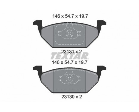 Bromsbeläggssats, skivbroms 2313001 Textar, bild 2