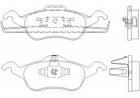Bromsbeläggssats, skivbroms 2315402 Textar