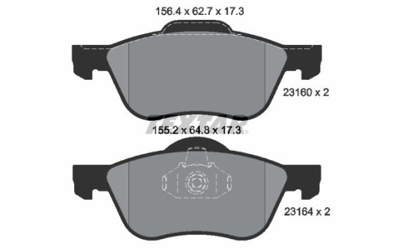 Bromsbeläggssats, skivbroms 2316001 Textar