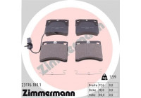 Bromsbeläggssats, skivbroms 23176.180.1 Zimmermann