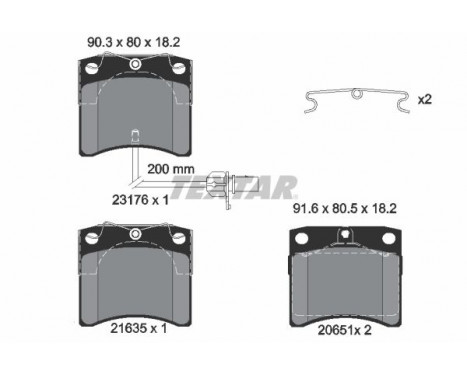 Bromsbeläggssats, skivbroms 2317602 Textar, bild 2