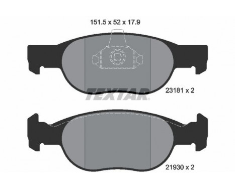 Bromsbeläggssats, skivbroms 2318101 Textar, bild 2