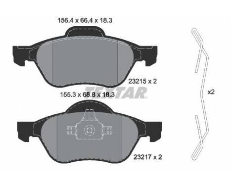 Bromsbeläggssats, skivbroms 2321502 Textar, bild 2