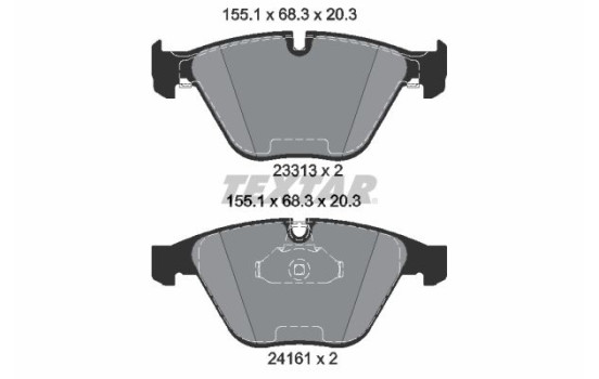Bromsbeläggssats, skivbroms 2331303 Textar