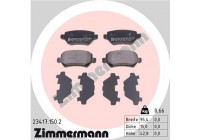 Bromsbeläggssats, skivbroms 23417.150.2 Zimmermann