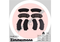 Bromsbeläggssats, skivbroms 23488.155.1 Zimmermann