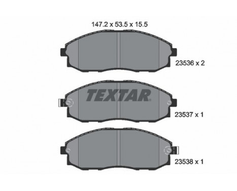 Bromsbeläggssats, skivbroms 2353601 Textar
