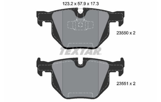 Bromsbeläggssats, skivbroms 2355001 Textar, bild 2