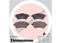 Bromsbeläggssats, skivbroms 23615.175.1 Zimmermann