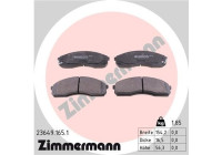 Bromsbeläggssats, skivbroms 23649.165.1 Zimmermann
