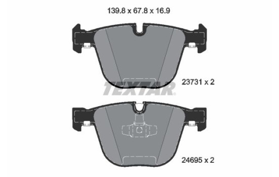 Bromsbeläggssats, skivbroms 2373101 Textar, bild 2
