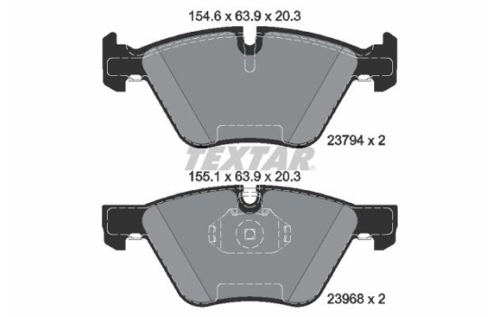 Bromsbeläggssats, skivbroms 2379401 Textar, bild 2