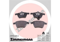 Bromsbeläggssats, skivbroms 23913.200.2 Zimmermann