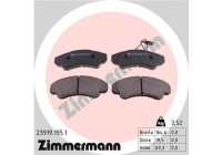 Bromsbeläggssats, skivbroms 23919.195.1 Zimmermann