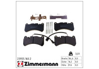 Bromsbeläggssats, skivbroms 23955.160.2 Zimmermann